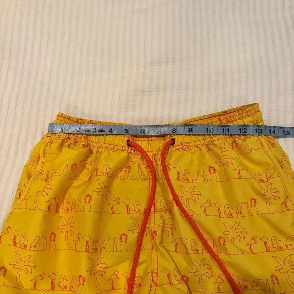 Beach Bros Vintage Mens Swimming Trunks Size M Tropical Vintage Pattern